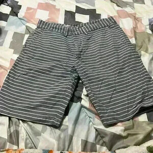 Light Blue Striped Shorts